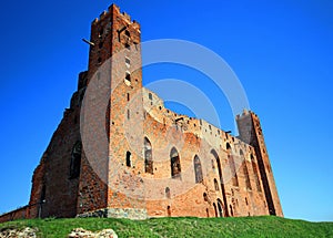 Medieval Teutonic Order castle in Radzyn Chelminski, Poland photo