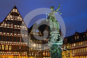 Medieval Timberframe houses and Lady Justice