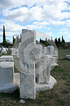 Medieval tombstones photo