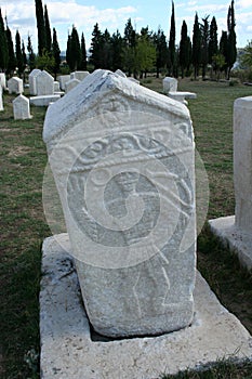 Medieval tombstones photo