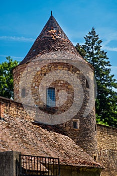 Medieval tower adjacent to the Cathedral of the Assumption in Zagreb