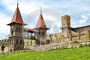 Medieval tower castle in Loga park, Staraya Stanitsa, Kamensk-Shakhtinsky, Rostov Oblast, Russia. photo