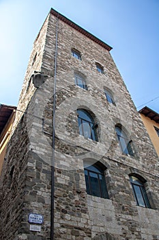 the medieval tower of Catilina at Pistoia