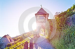 Medieval tower in Esslingen am Neckar, Germany