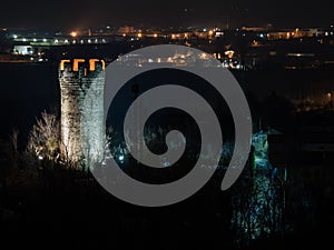 Medieval tower on the hill of Villardora photo