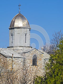 Medieval tower of Iverian church in Feodosia