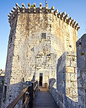 Medieval tower of Kamerlengo castle in Trogir
