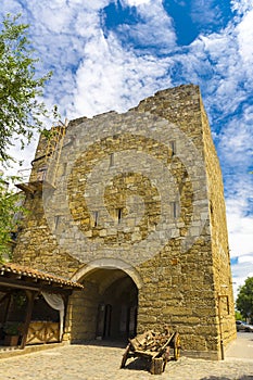 Medieval tower in old part of Evpatoria