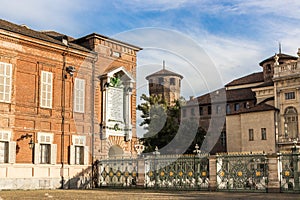 Medieval tower at Palazzo Madama, Piazza Castello, Turin Torino