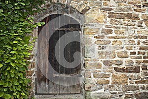 Medieval tower secret entrance