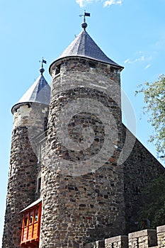 Medieval towers in Maastricht, Netherlands