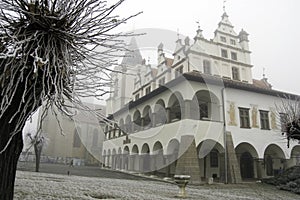 Medieval Town in fog