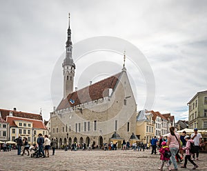 Medieval Town Hall and Town Hall Square of Tallinn, Estonia