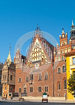 Medieval town hall of Wroclaw, Poland