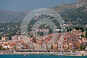 Medieval town Menton in french riviera