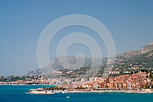 Medieval town Menton in french riviera