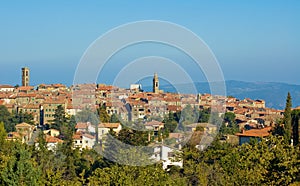 Medieval town in Montalcino area, Tuscany, Italy