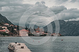 The medieval town of Prcanj in the Boko-kotorska bay.