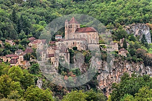Medieval town of Saint-Cirq Lapopie, France