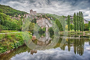 Medieval town of Saint-Cirq Lapopie, France