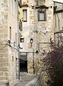 Medieval town street photo