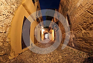 Medieval Town street - Rhodes, Greece