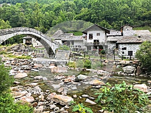 Medieval town of Traversella Fondo, Val Chiusella, Piedmont photo