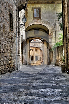 Medieval town in Tuscany Italy