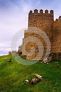 Medieval town walls. Avila