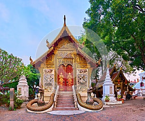 The medieval Ubosot of the Wat Ket Karam, Chiang Mai, Thailand