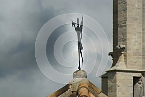 Medieval vane in european old Town photo