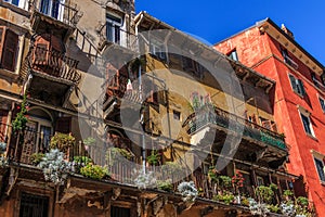 Medieval Venetian-style building, Verona, Italy photo