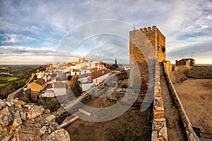 The medieval village of Monsaraz is a tourist attraction in the Alentejo, Portugal. From the walls of his castle we can contemplat