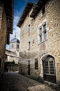 Medieval village of Perouges, France photo