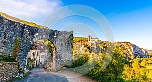 Medieval village of Saint-Cirq-Lapopie, in Lot, Occitanie, France