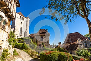 Medieval village of Saint-Cirq-Lapopie, in Lot, Occitanie, France