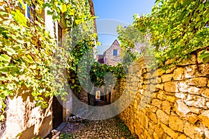 Medieval village of Saint-Cirq-Lapopie, in Lot, Occitanie, France