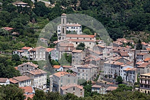 Medieval village of Vico in Corsica, France