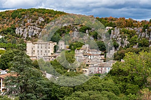 Medieval Village of Vogue in Ardeche, Rhone-Alpes, France