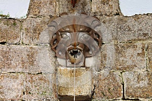 Medieval wall fountain