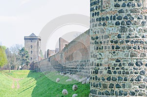 Medieval wall with sharp