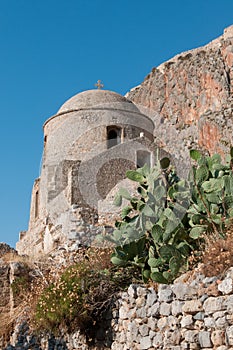 Medieval walled town of Monemvasia photo