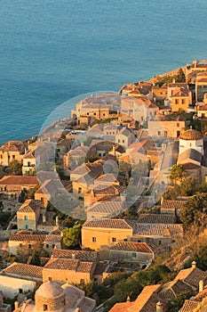 Medieval walled town of Monemvasia, Greece