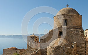 Medieval walled town of Monemvasia, Greece