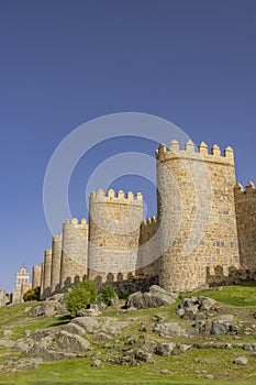 Medieval Walls in Avila, UNESCO site, Castile and Leon, Spain