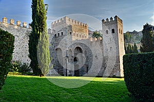 Medieval walls and gate of Alfonso VI in Toledo