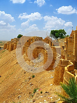 Medieval walls of Jaisalmer, Rajasthan, India