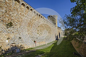 Medieval walls, Massa Marittima, Tuscany, Italy photo