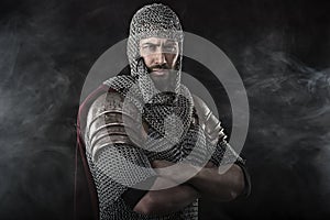 Medieval Warrior with chain mail armour