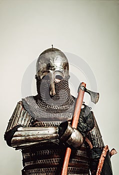 Medieval warrior of Kievan Rus` photo